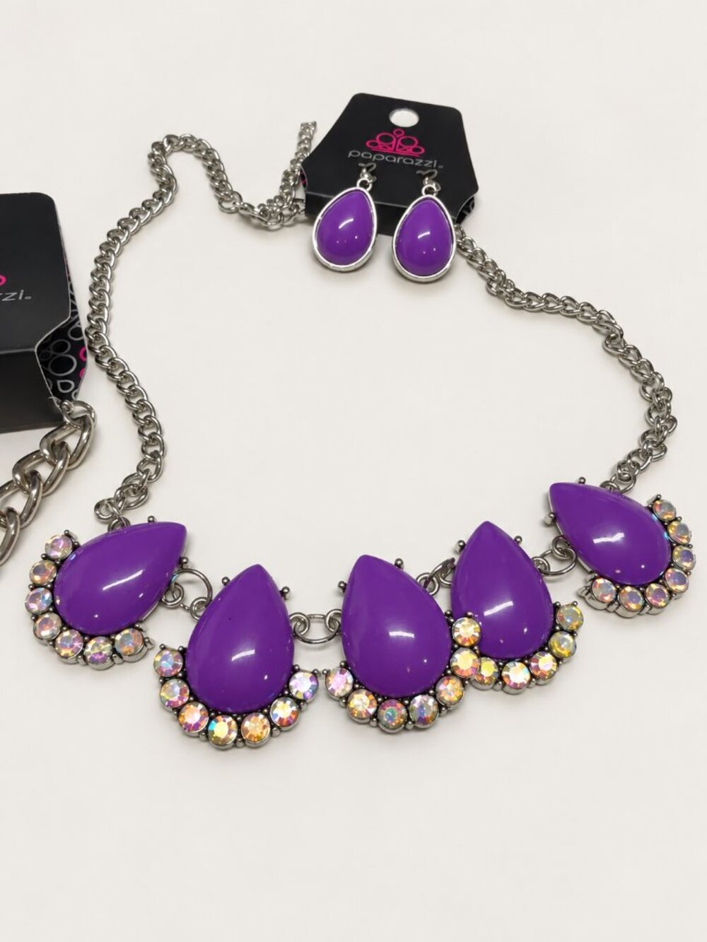 Paparazzi Multicolor Purple Bundle 2 Necklace Sets Yellow Earrings Bracelet